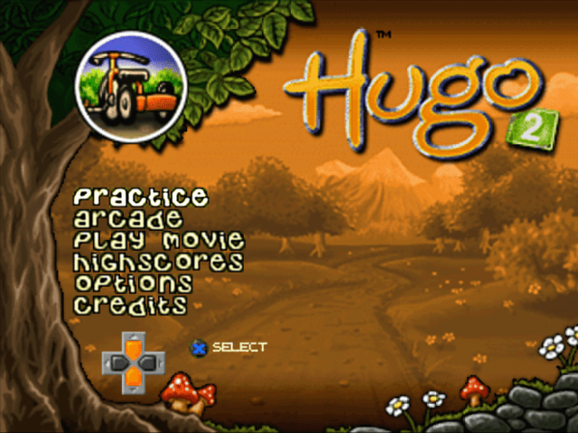 Hugo 2 title screen for Playstation